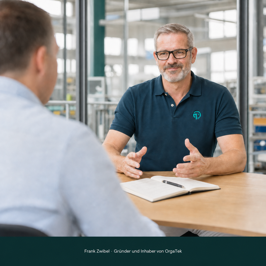 Frank Zwibel im persönlichen Projektgespräch über ein Produktionsvorhaben